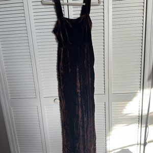 Velvet Long Brown Jumpsuit